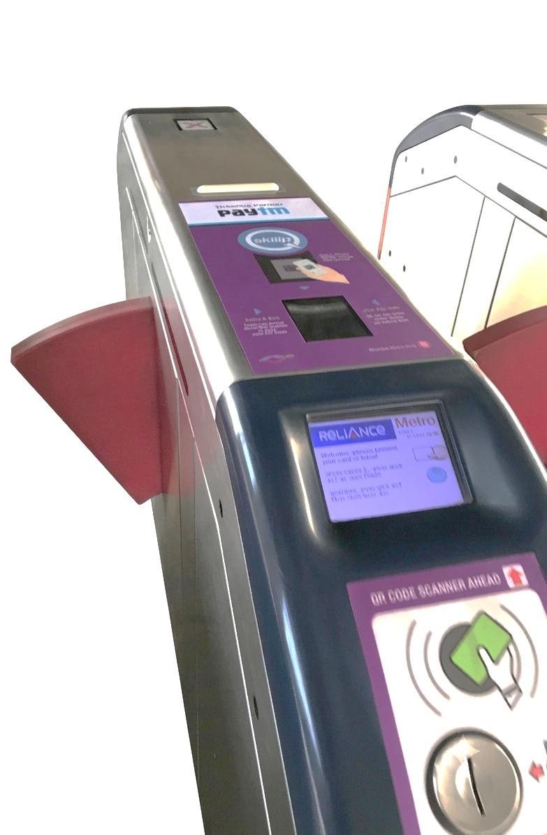 The finished gate in service. The scanner reads as original equipment.