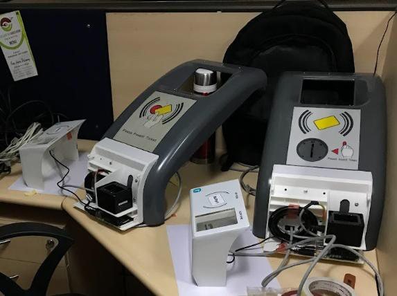 Bench prototypes running the production electronics.